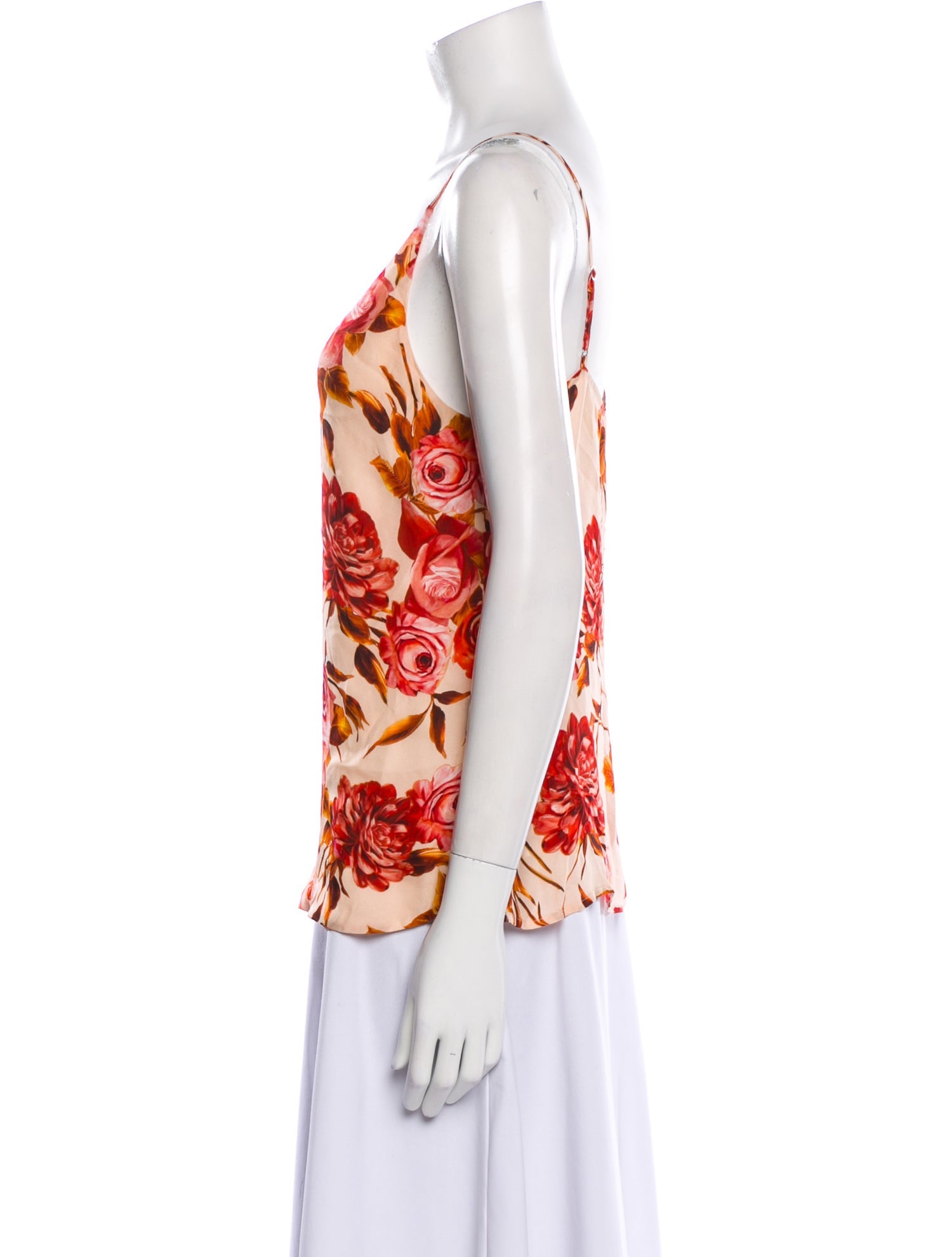 L'Agence Silk Floral Print Blouse