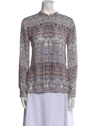 L'Agence Silk Printed Blouse