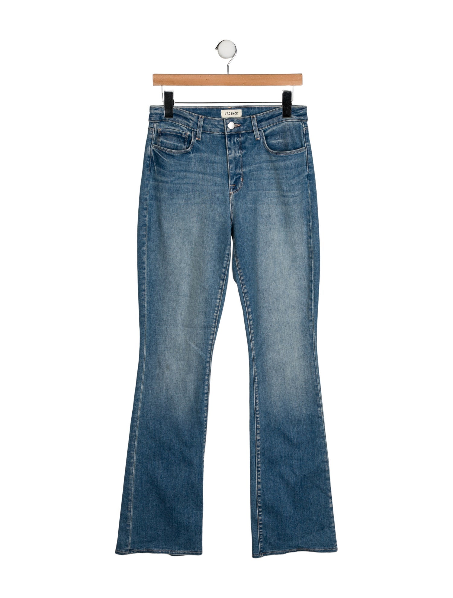 L'Agence Mid-Rise Wide Leg Jeans