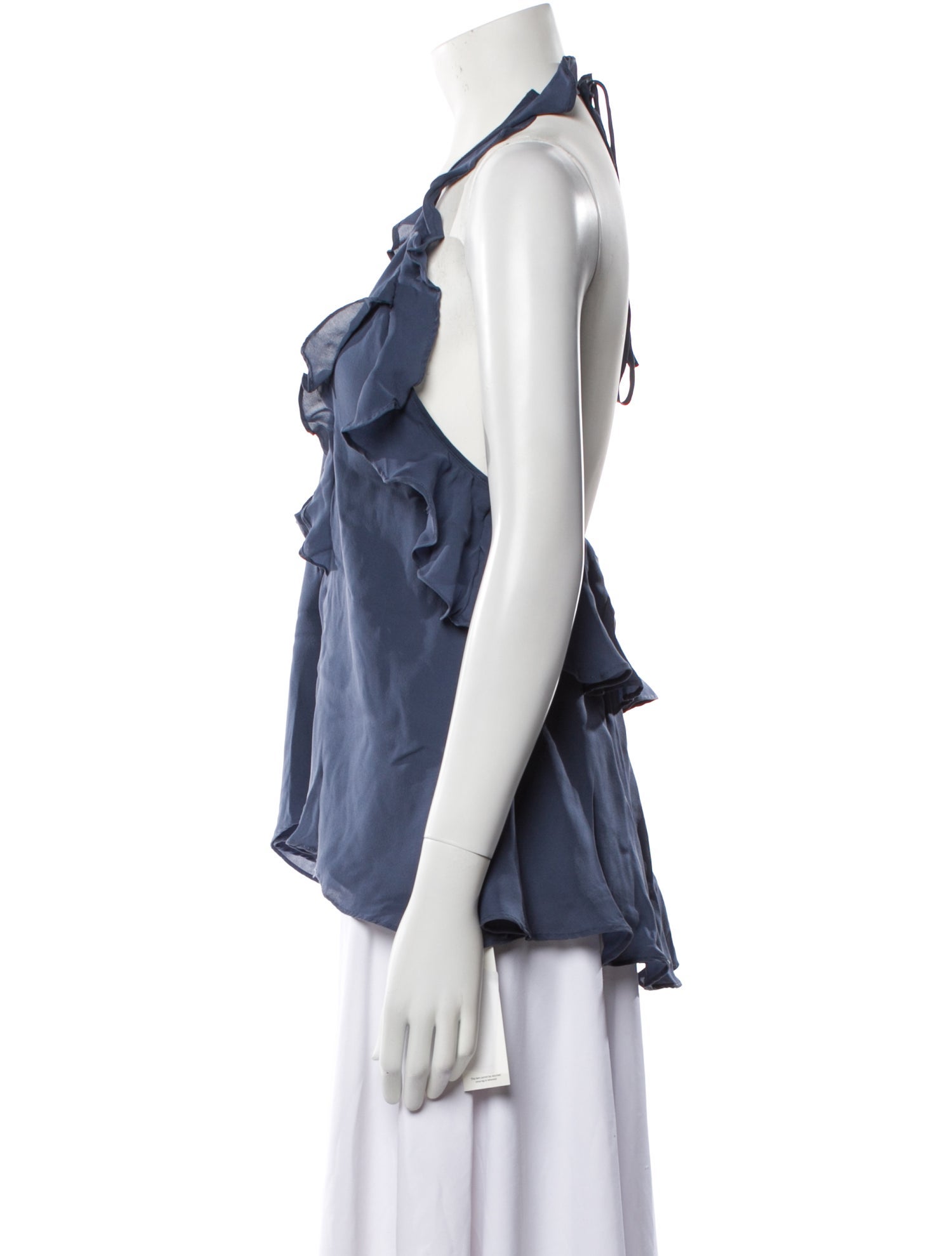 L'Agence Silk Halterneck Blouse