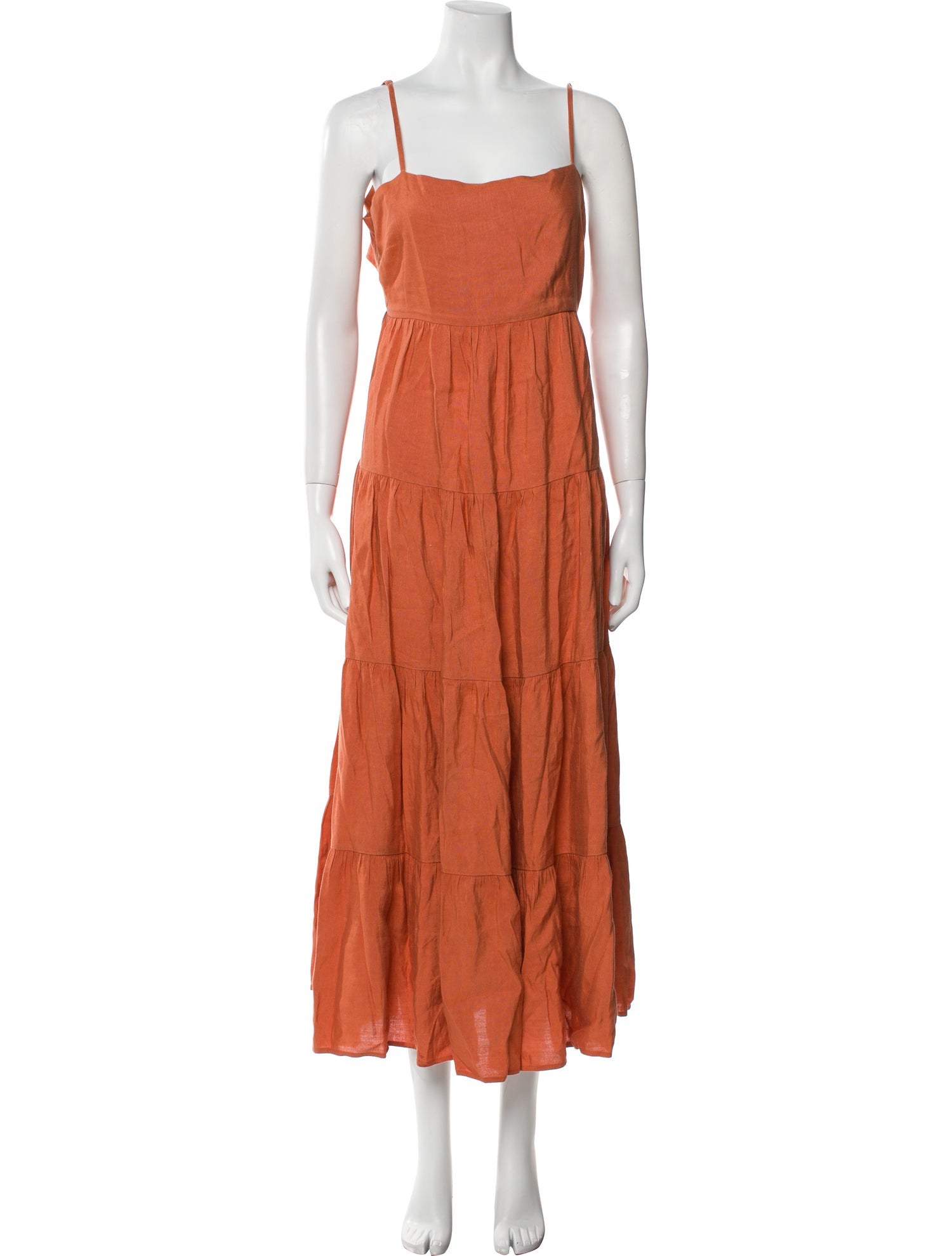 L'Agence Square Neckline Long Dress