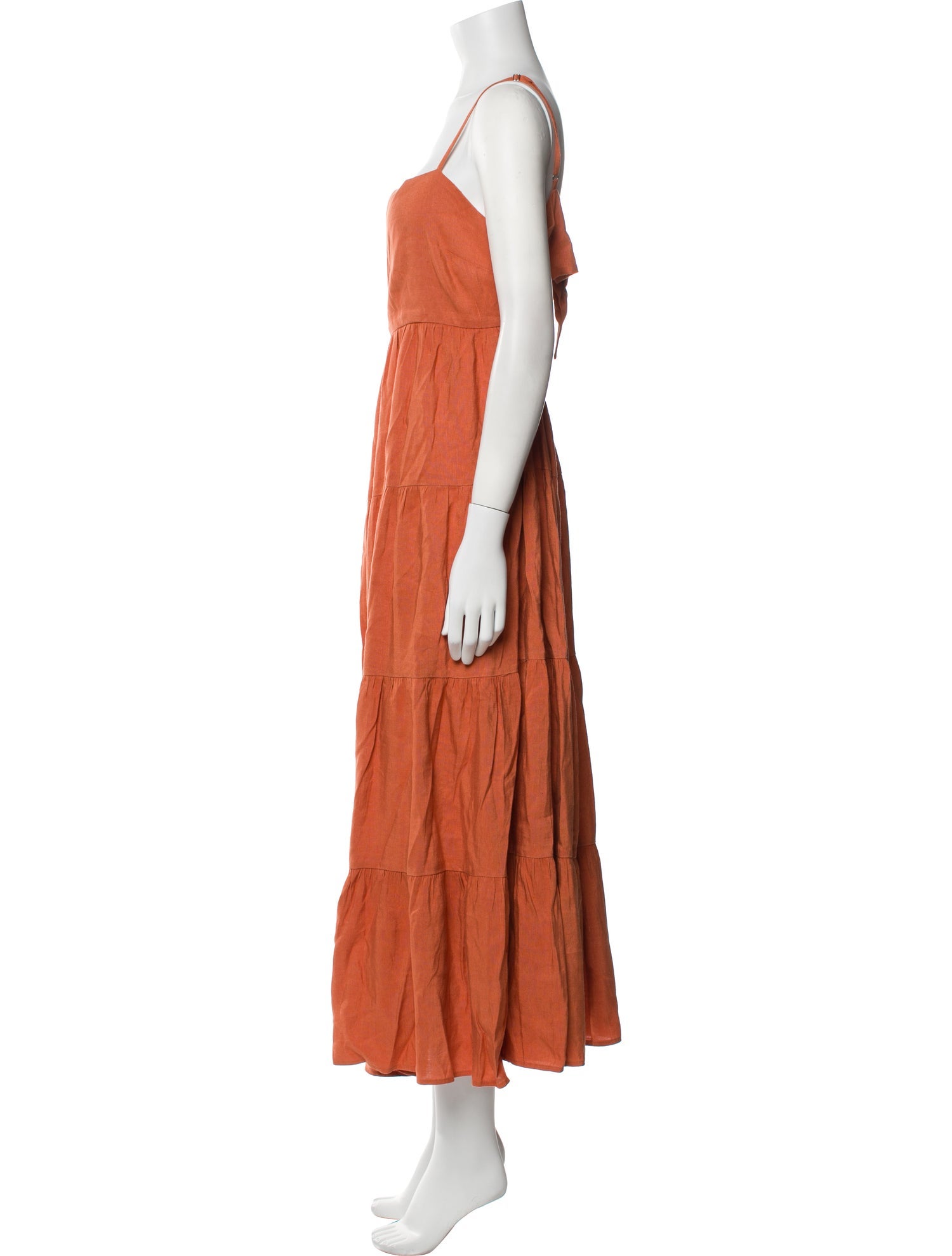 L'Agence Square Neckline Long Dress