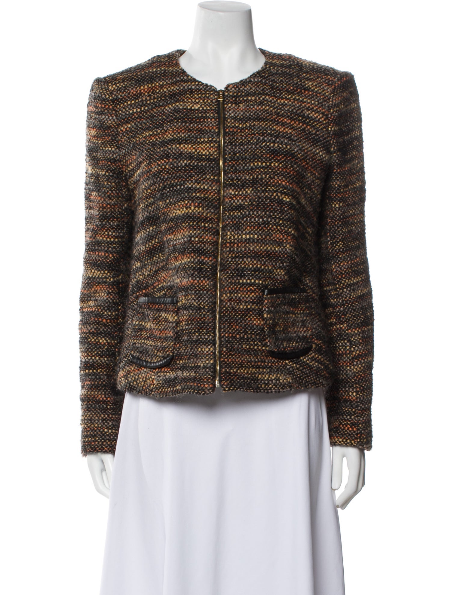 L'Agence Tweed Pattern Evening Jacket