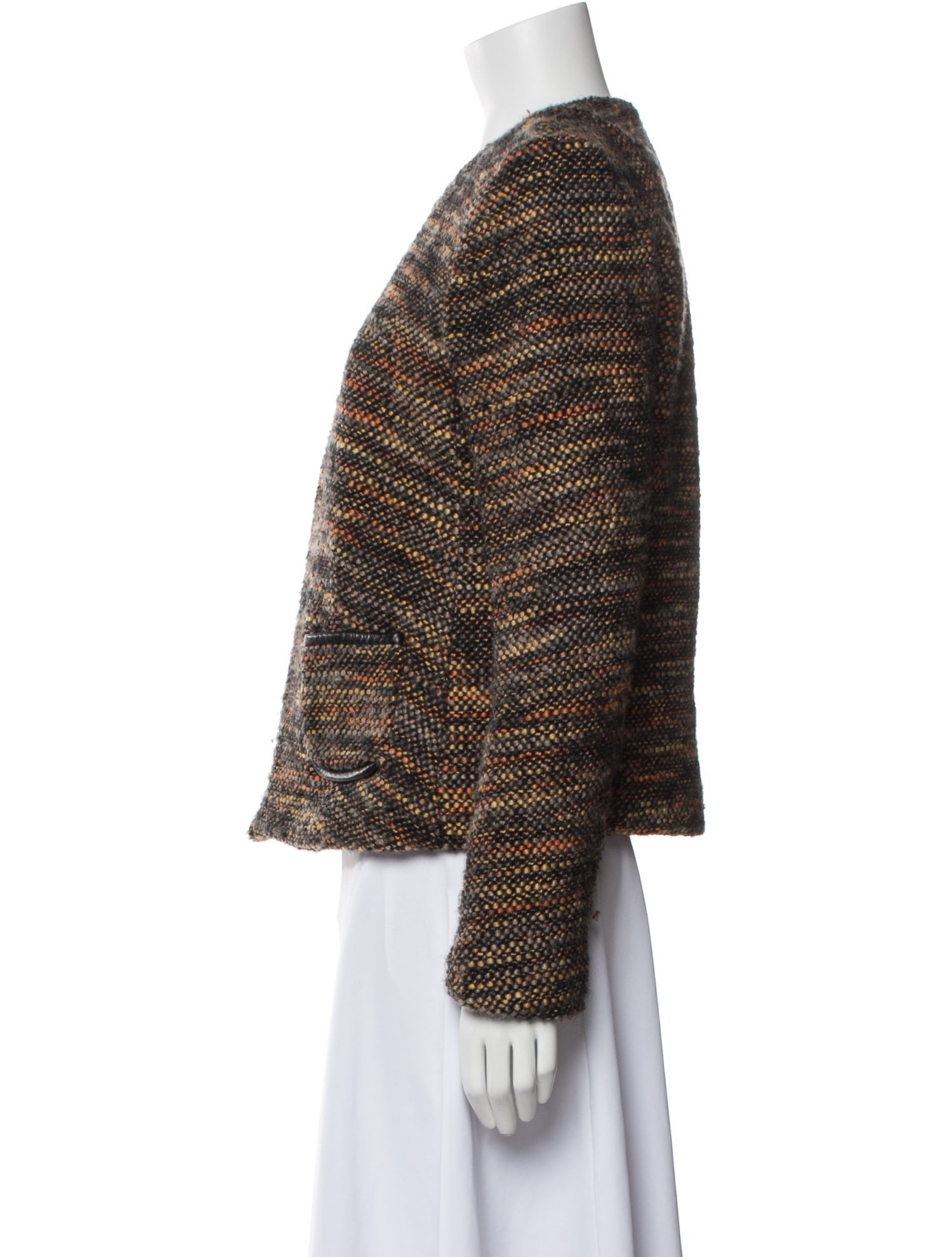 L'Agence Tweed Pattern Evening Jacket