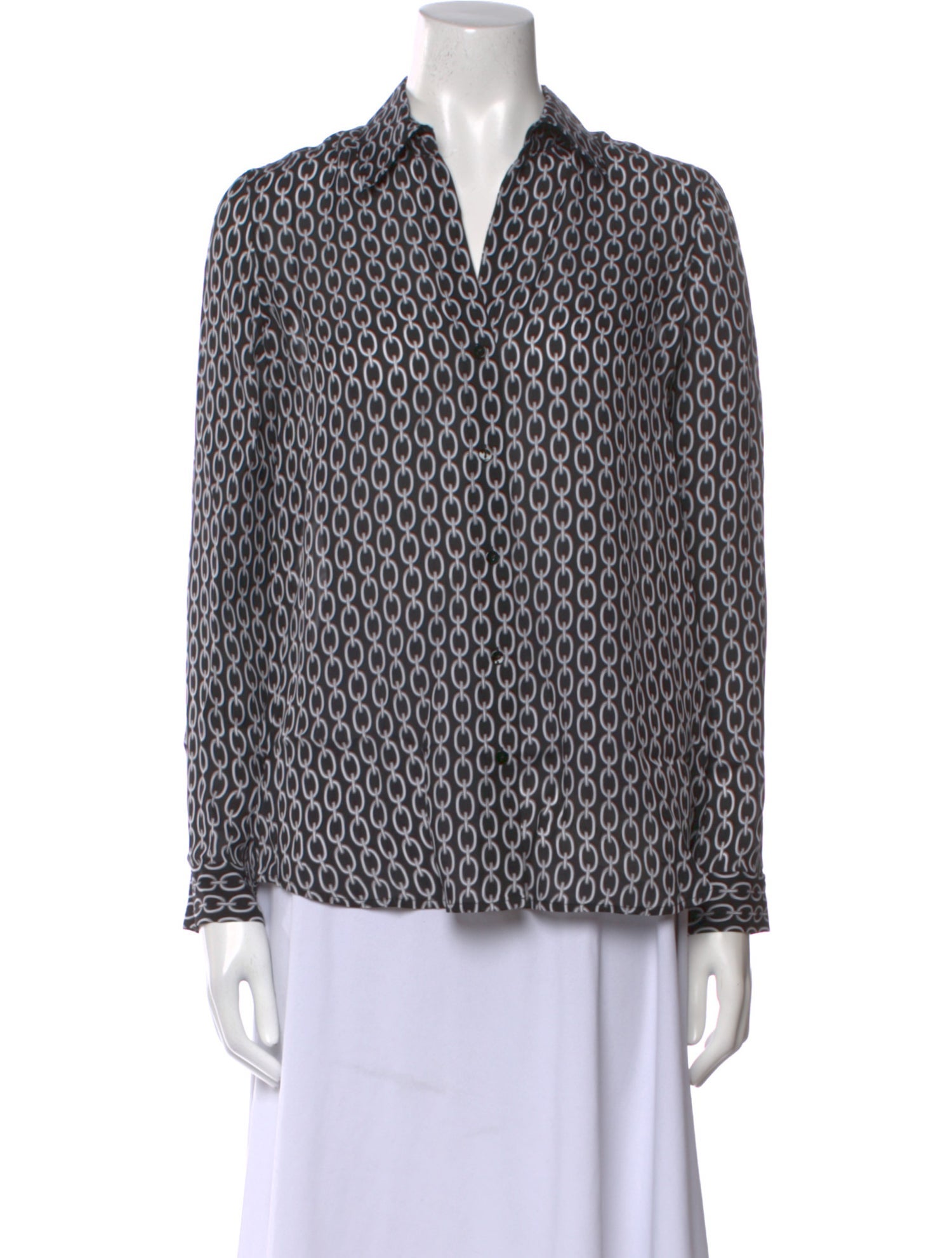 L'Agence Silk Printed Blouse