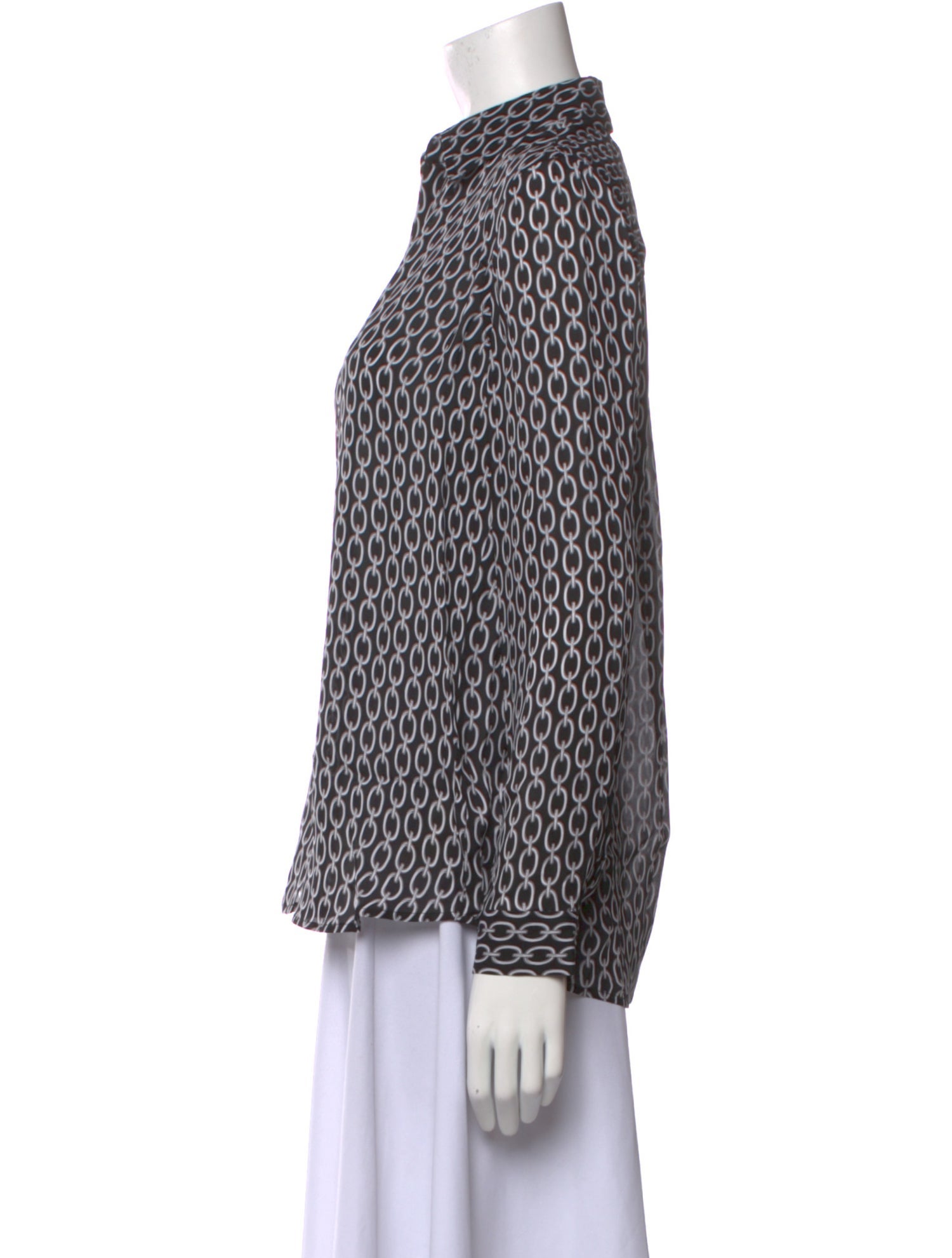 L'Agence Silk Printed Blouse