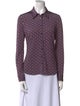 L'Agence Printed Long Sleeve Button-Up Top
