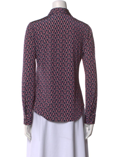 L'Agence Printed Long Sleeve Button-Up Top