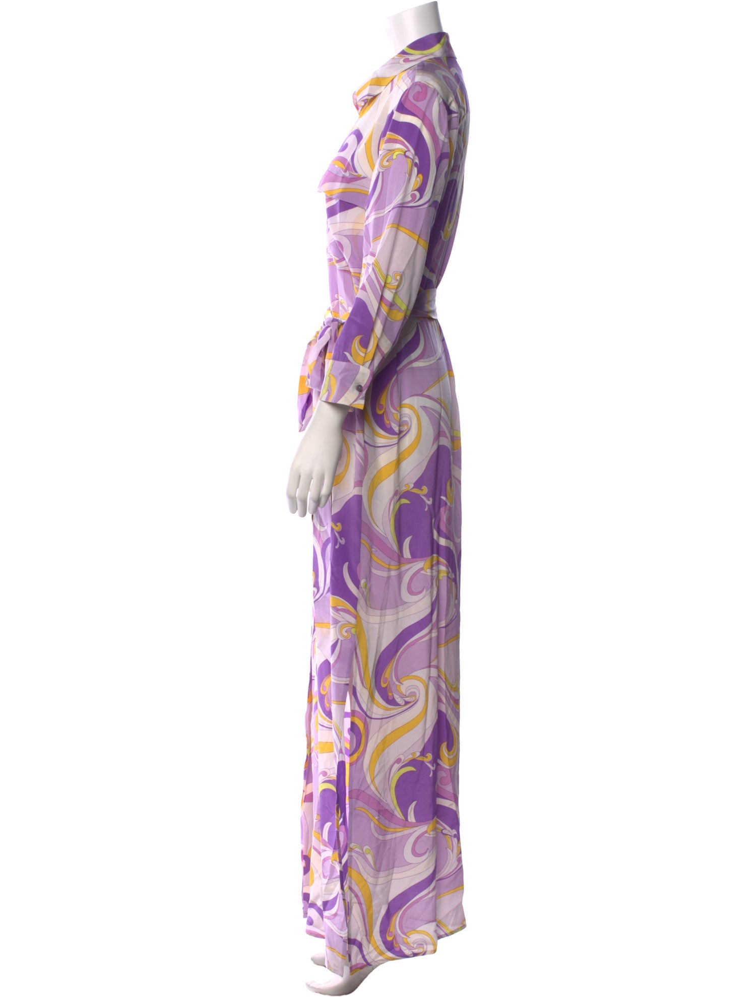 L'Agence Silk Long Dress
