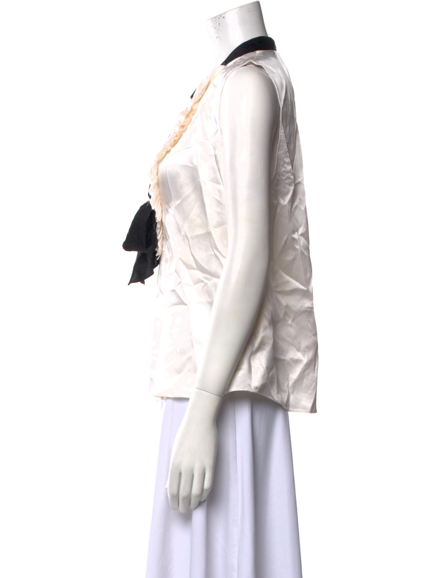 L'Agence Silk V-Neck Blouse