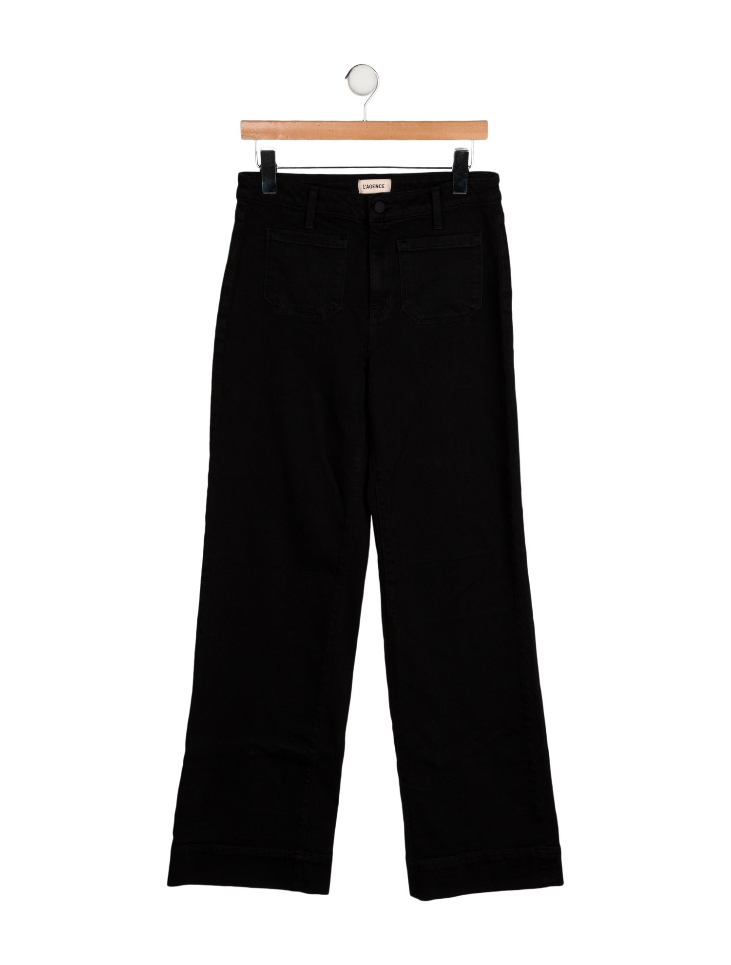 L'Agence Mid-Rise Wide Leg Jeans