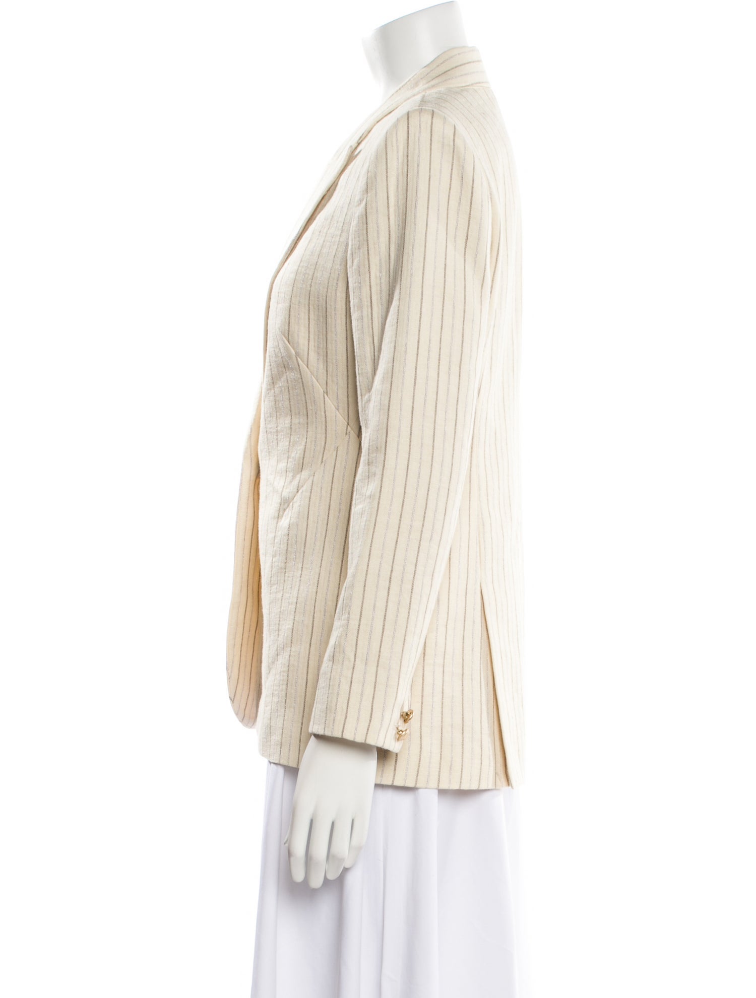 L'Agence Linen Striped Blazer
