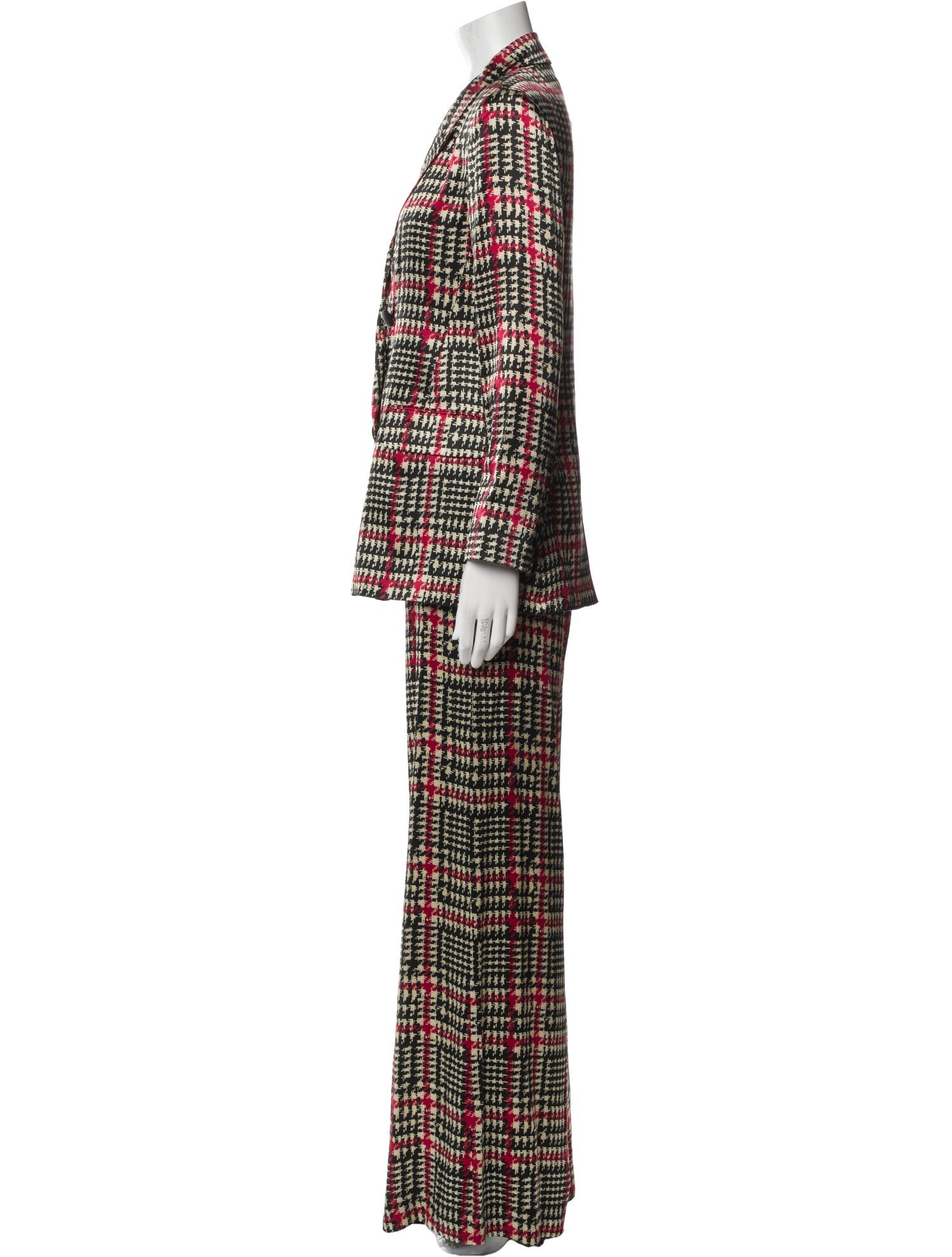 L'Agence Silk Printed Pantsuit