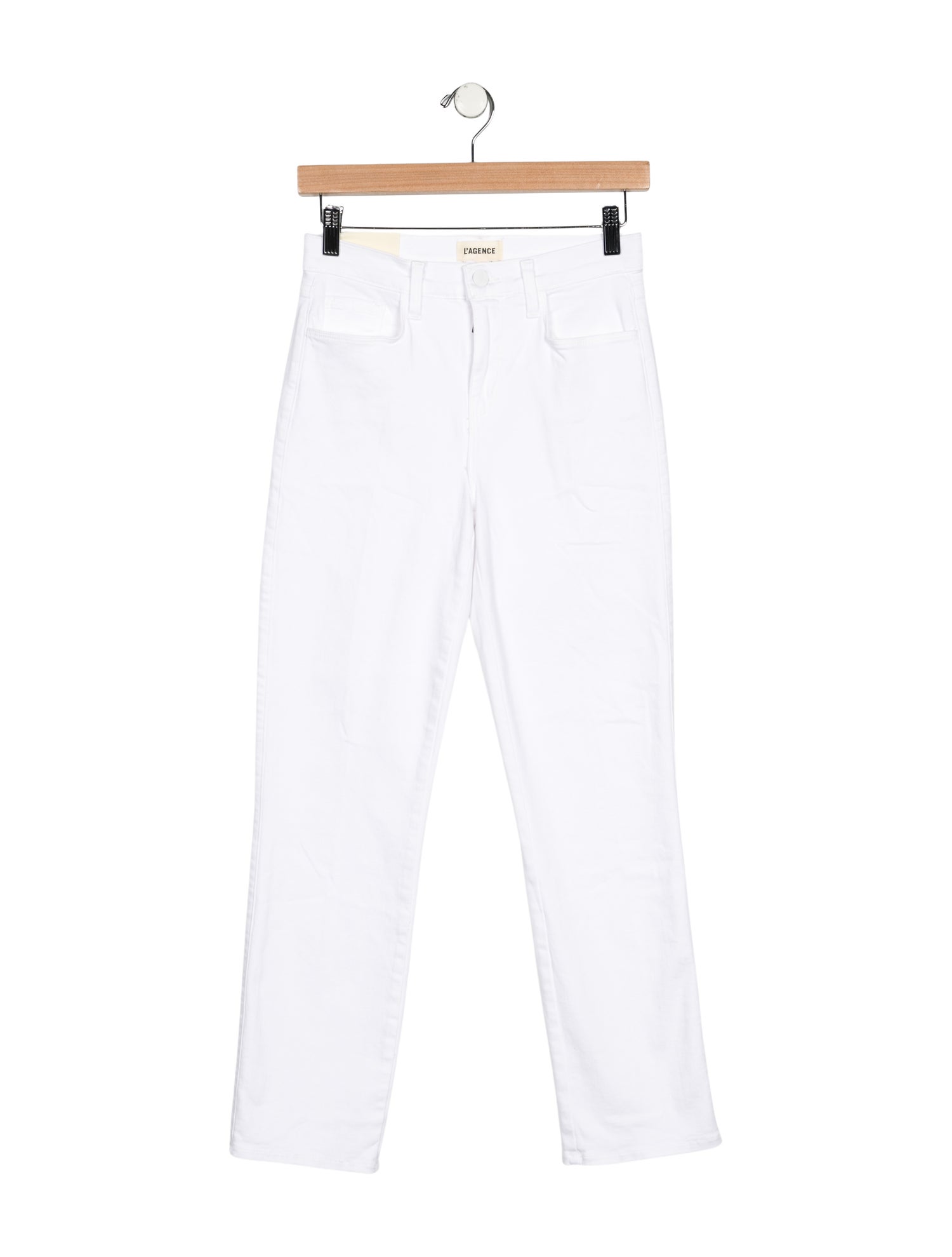 L'Agence Mid-Rise Straight Leg Jeans