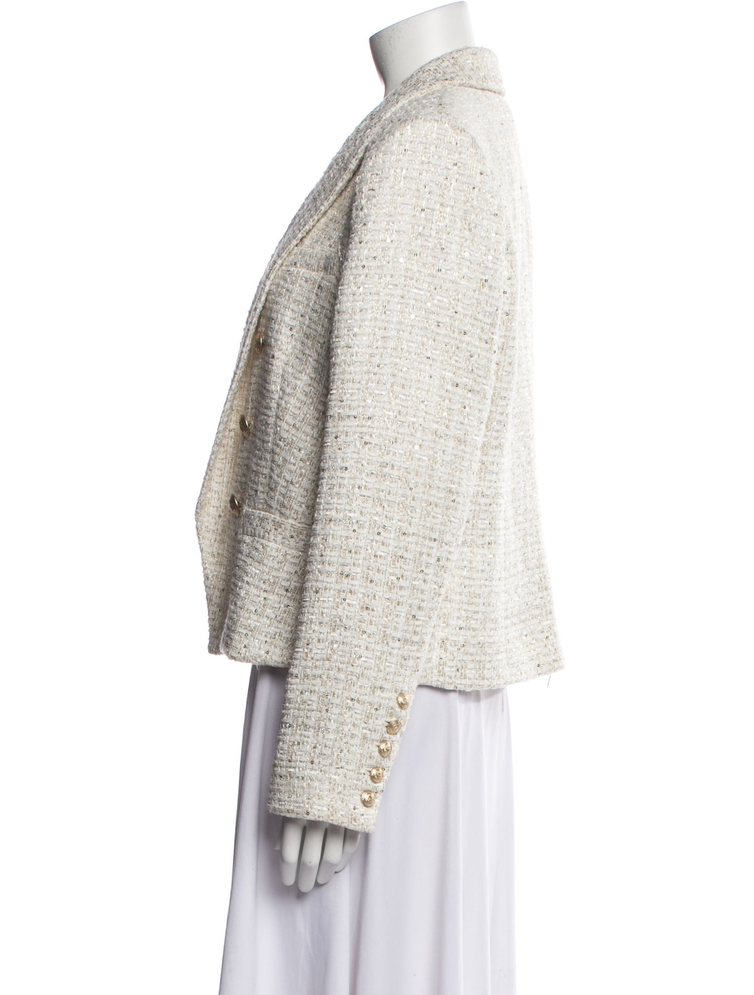 L'Agence Tweed Pattern Blazer