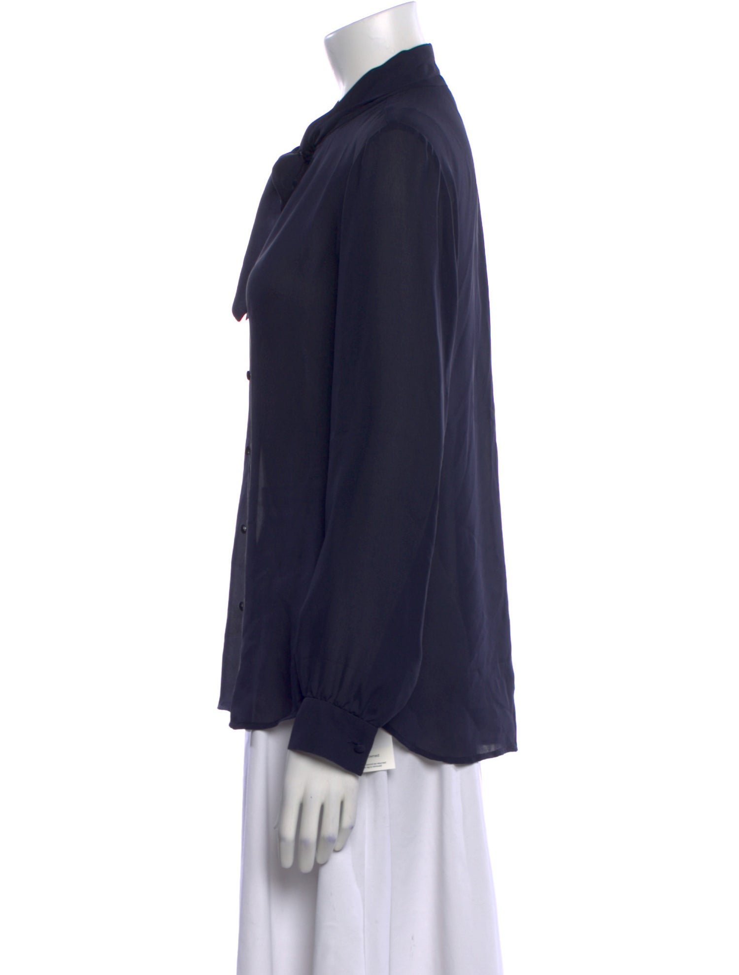 L'Agence Silk Long Sleeve Button-Up Top