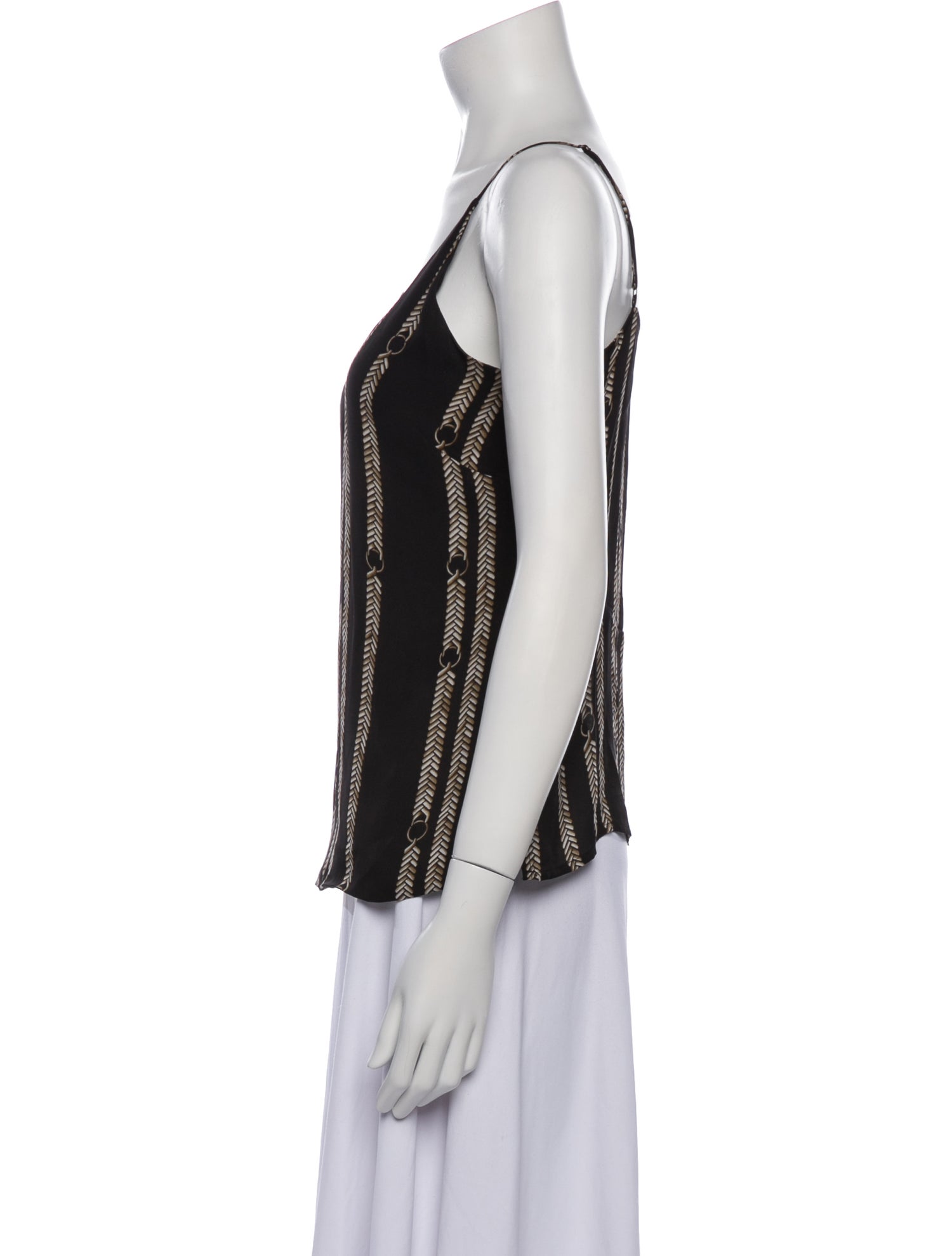 L'Agence Silk Striped Top