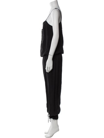 L'Agence Silk Square Neckline Jumpsuit