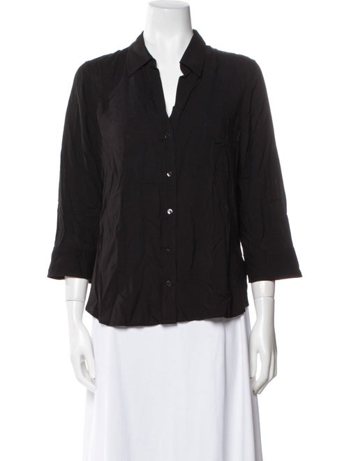 L'Agence Three-Quarter Sleeve Button-Up Top