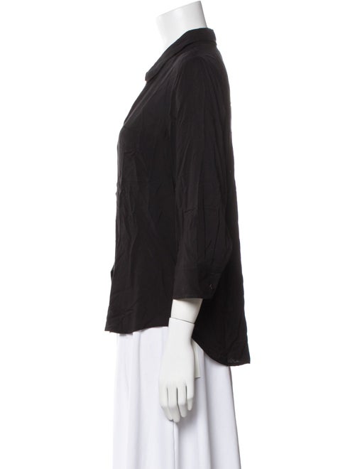 L'Agence Three-Quarter Sleeve Button-Up Top