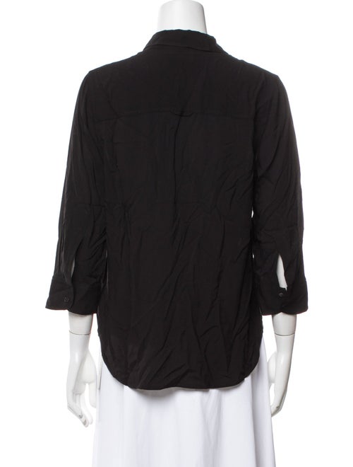 L'Agence Three-Quarter Sleeve Button-Up Top