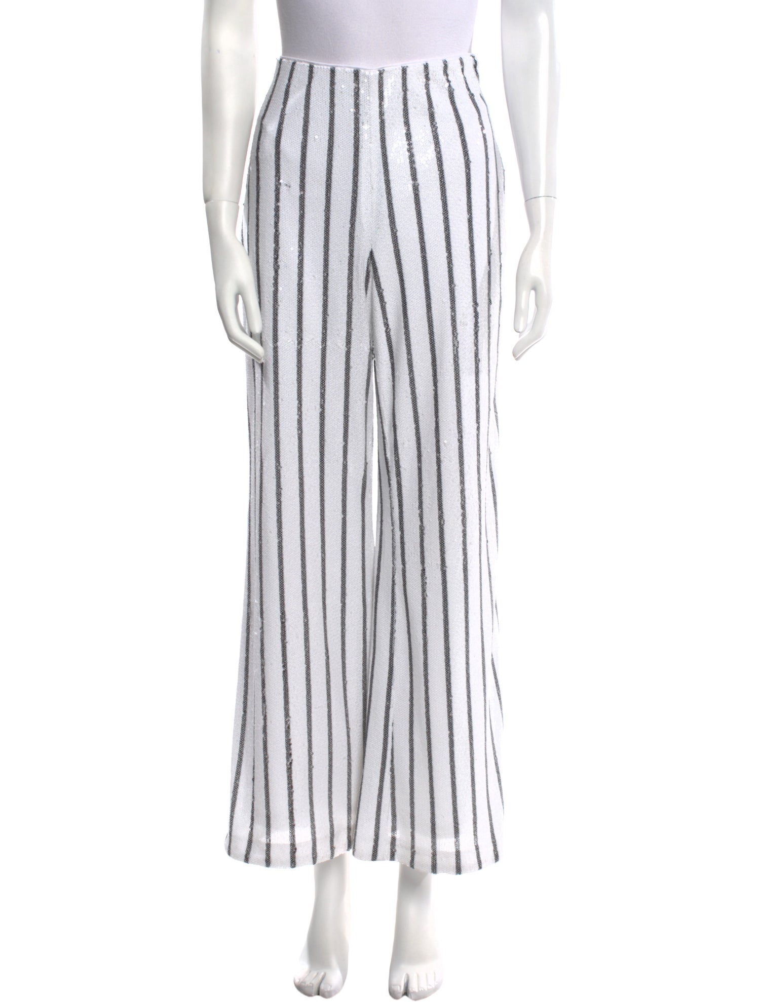 L'Agence Striped Wide Leg Pants