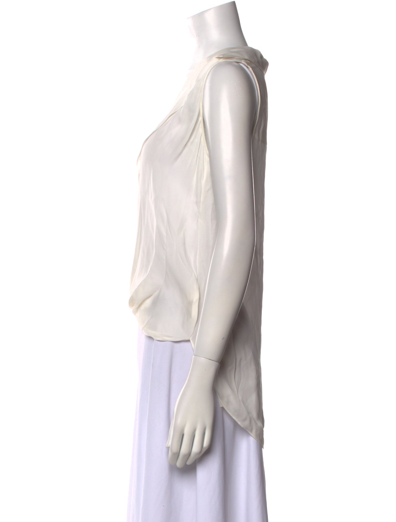 L'Agence Silk V-Neck Blouse