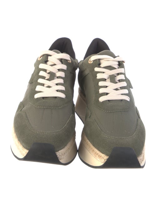 L'Agence Suede Embroidered Accent Espadrille Sneakers