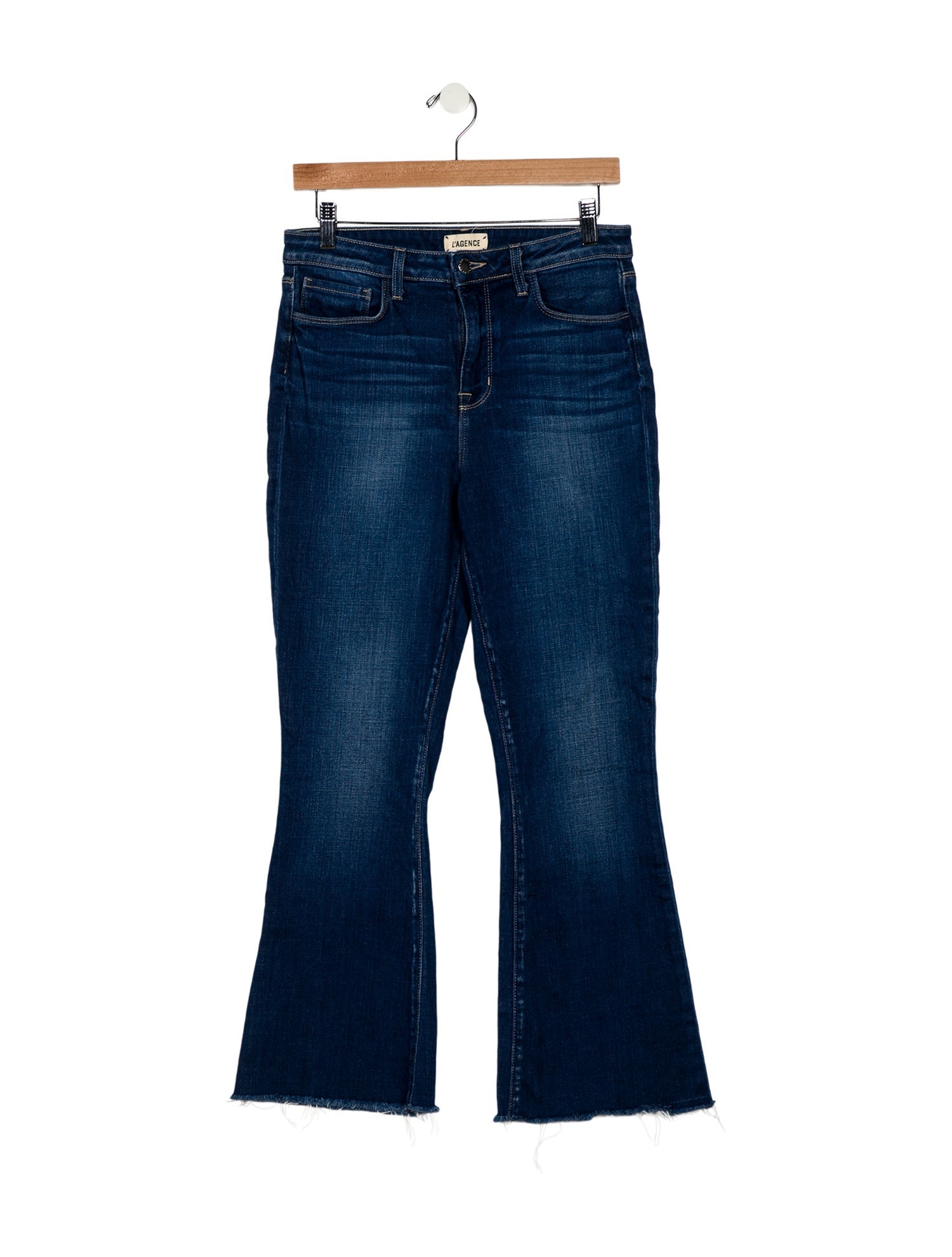 L'Agence Mid-Rise Wide Leg Jeans