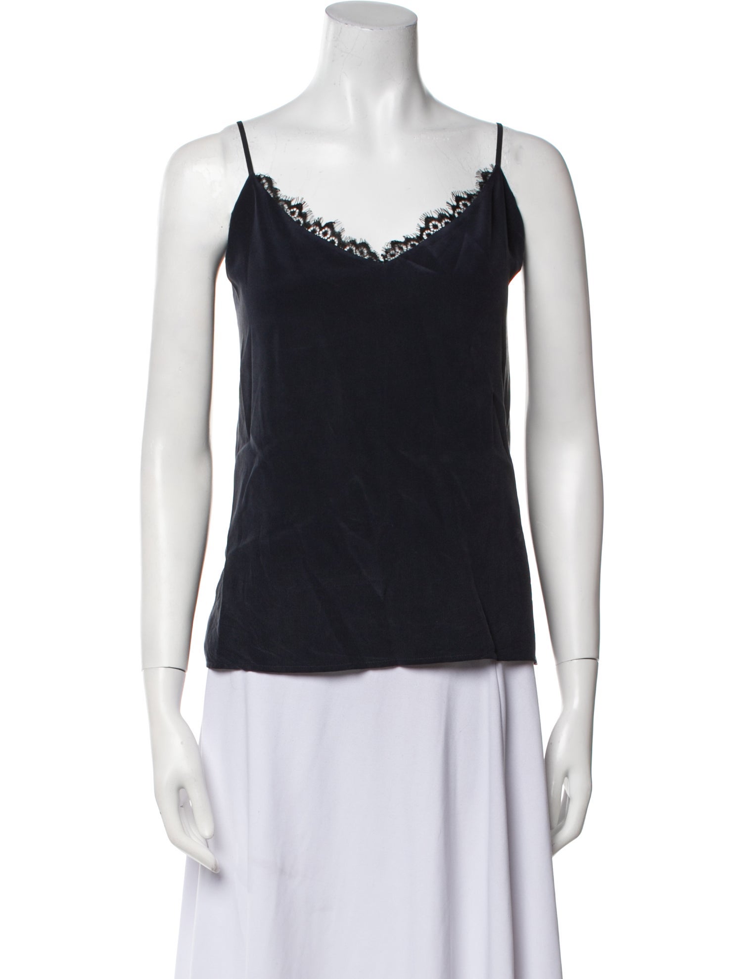 L'Agence Silk V-Neck Top
