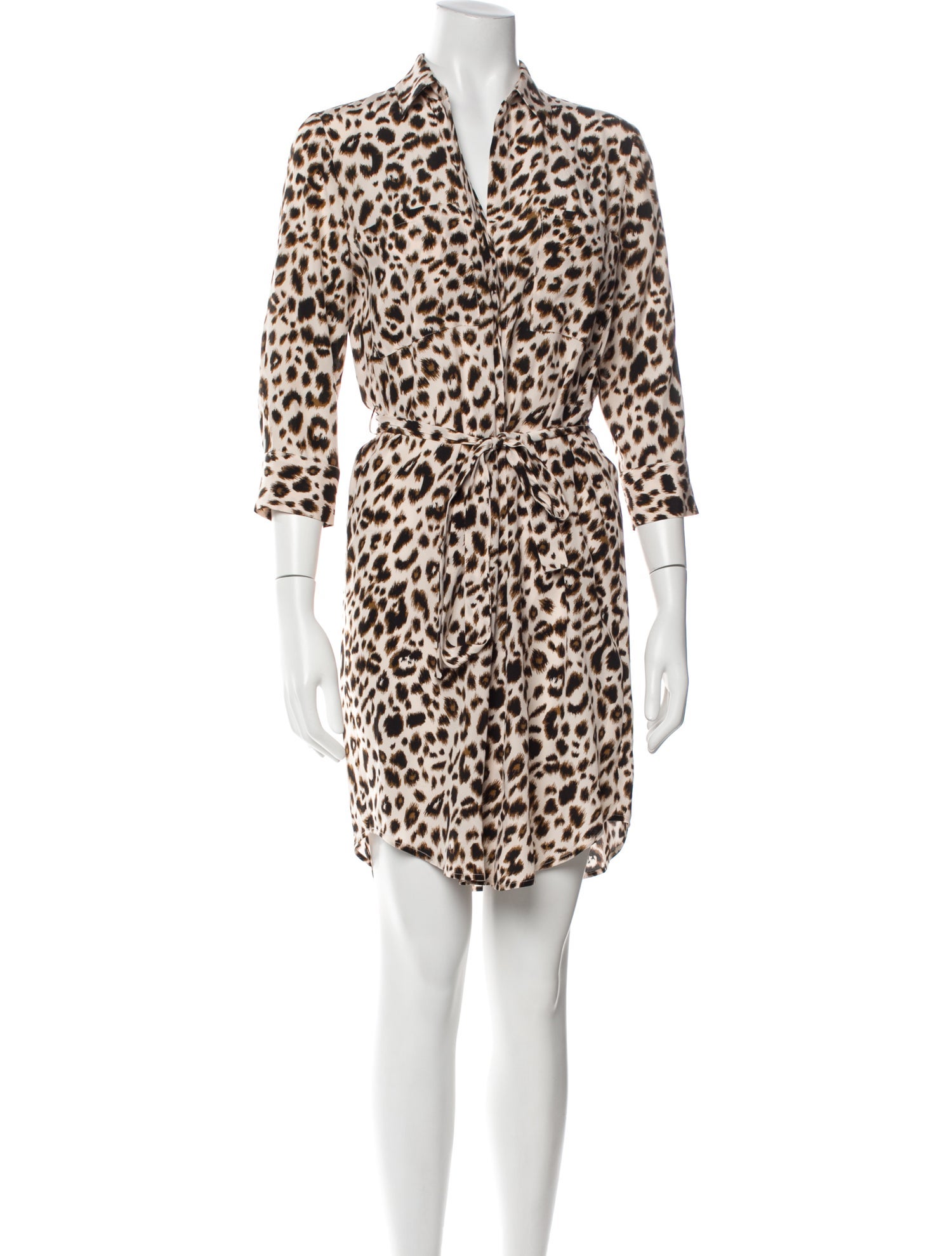 L'Agence Silk Knee-Length Dress