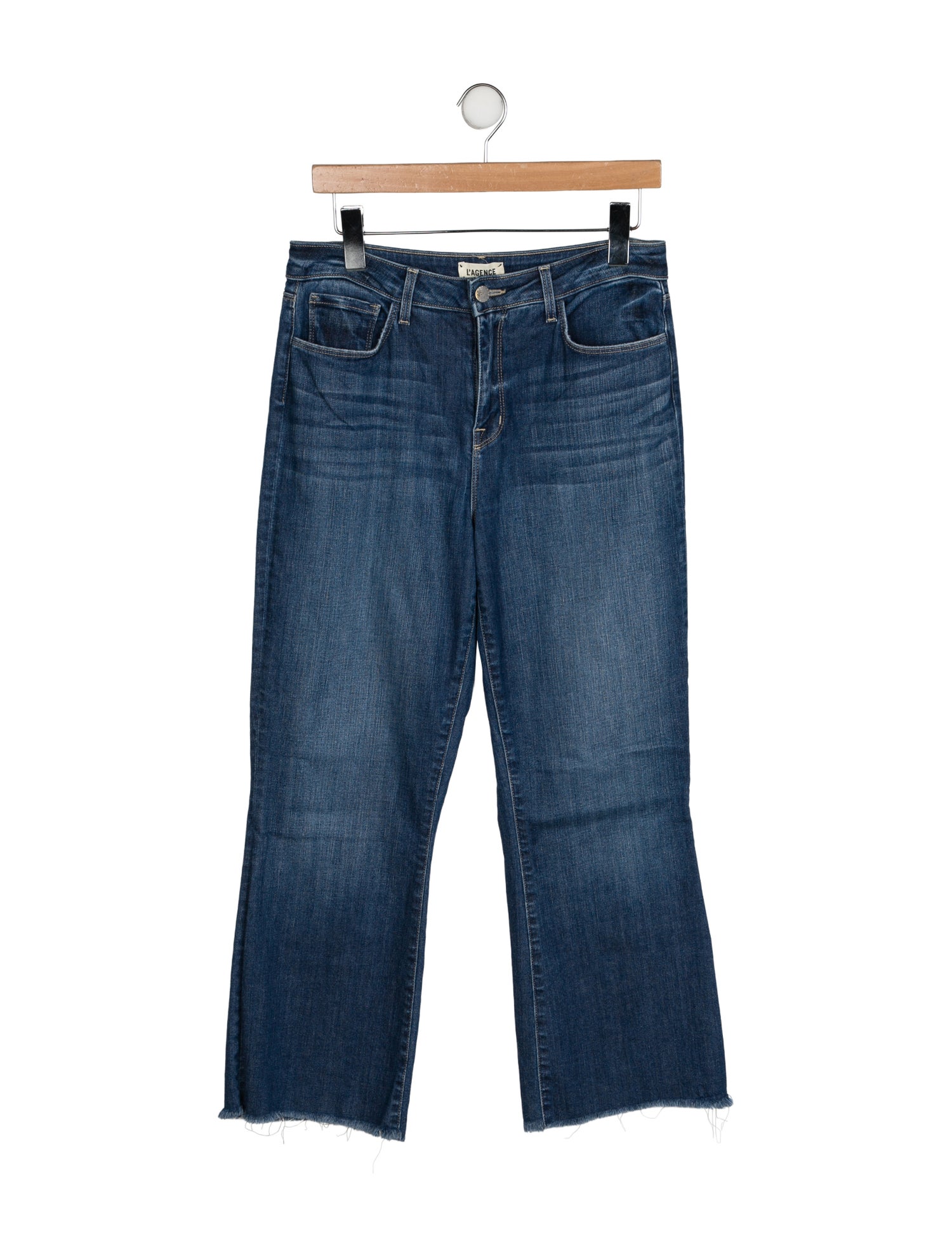 L'Agence Mid-Rise Wide Leg Jeans