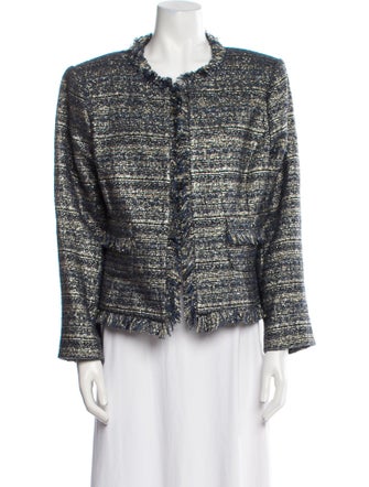 L'Agence Tweed Pattern Evening Jacket