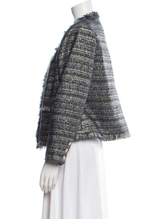 L'Agence Tweed Pattern Evening Jacket