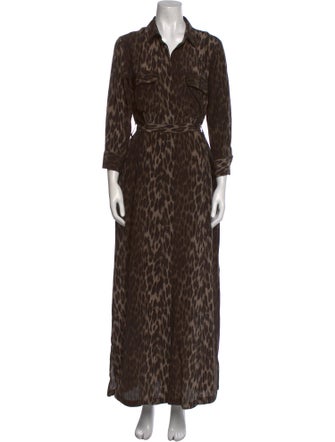 L'Agence Silk Long Dress