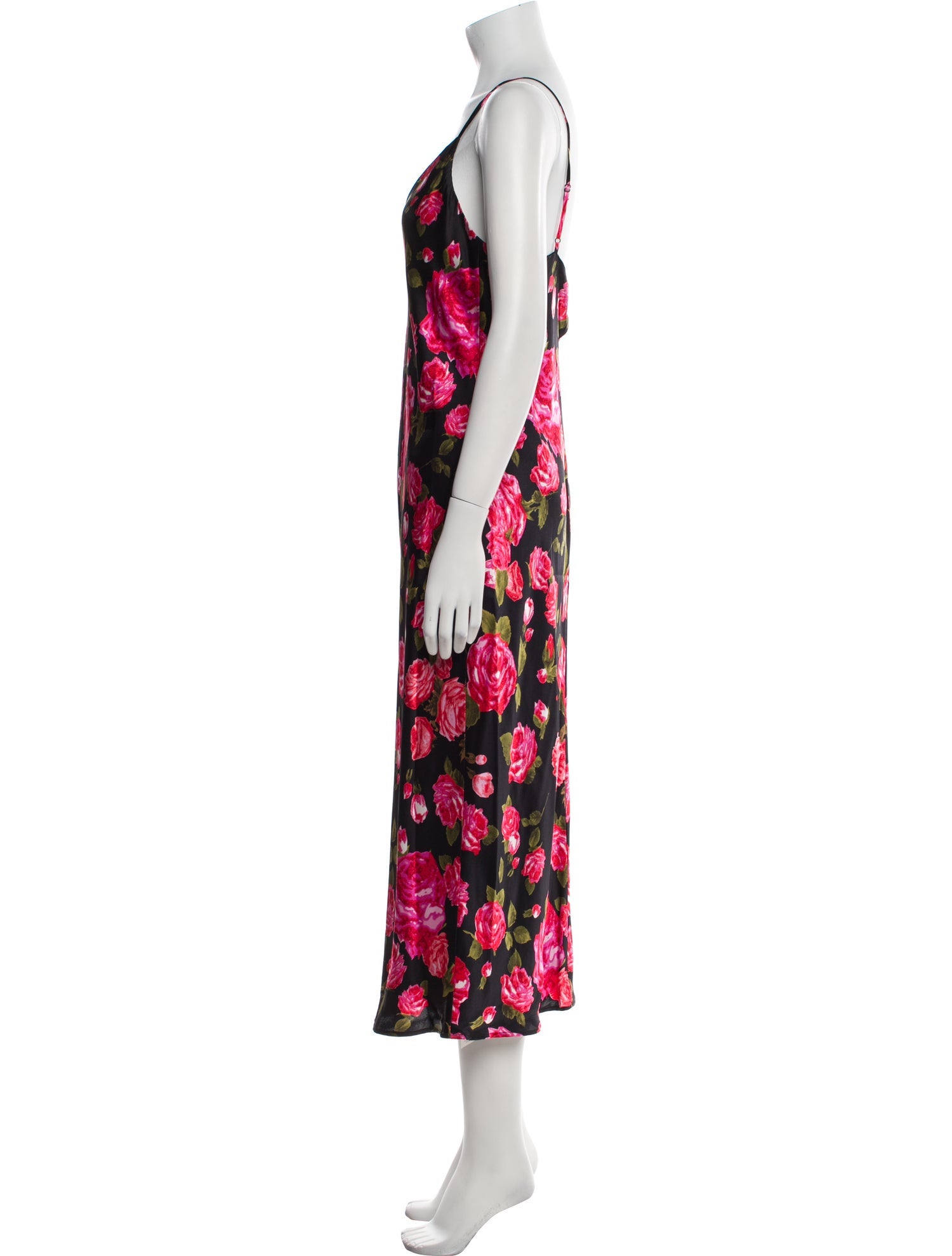 L'Agence Silk Long Dress
