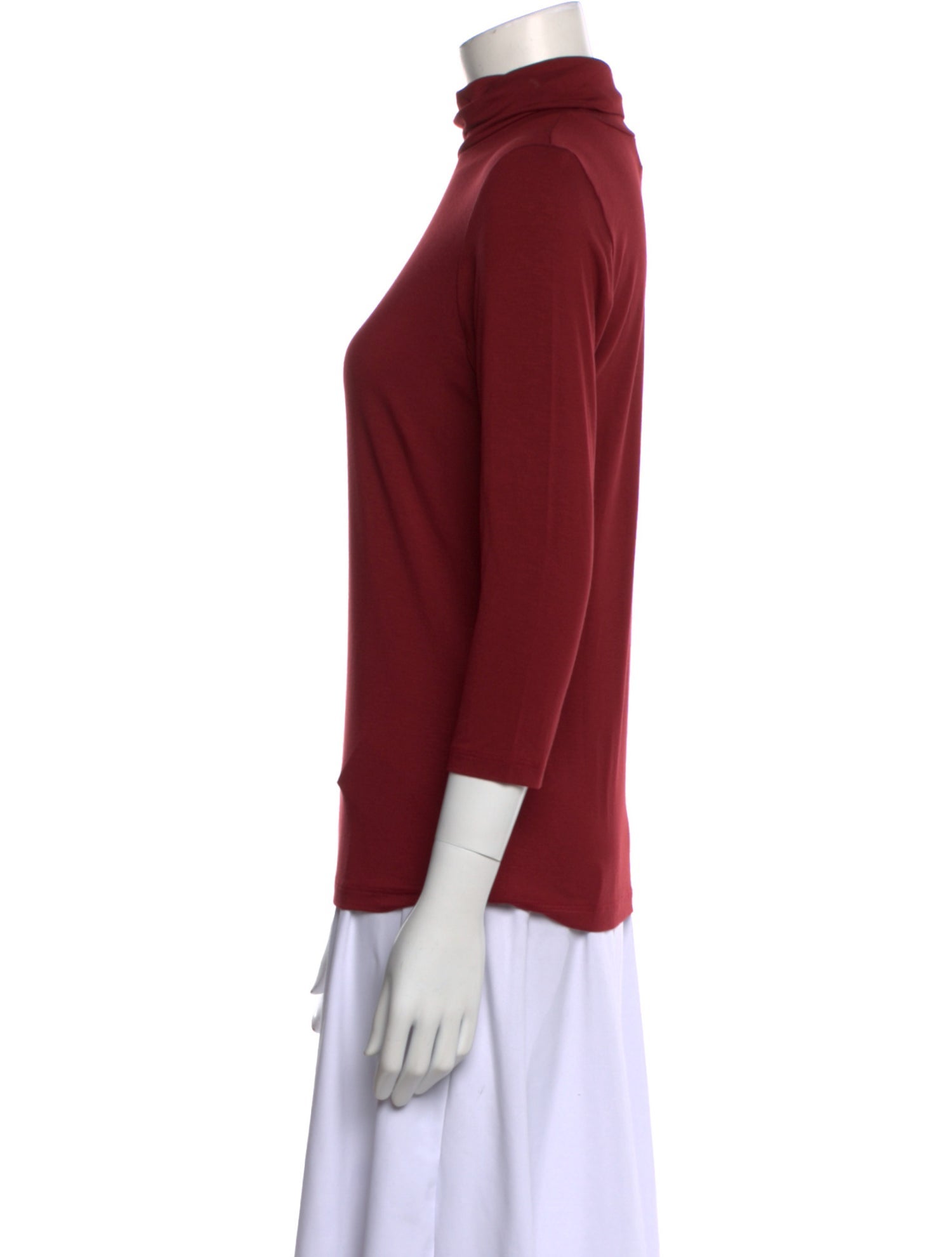 L'Agence Turtleneck Three-Quarter Sleeve Top