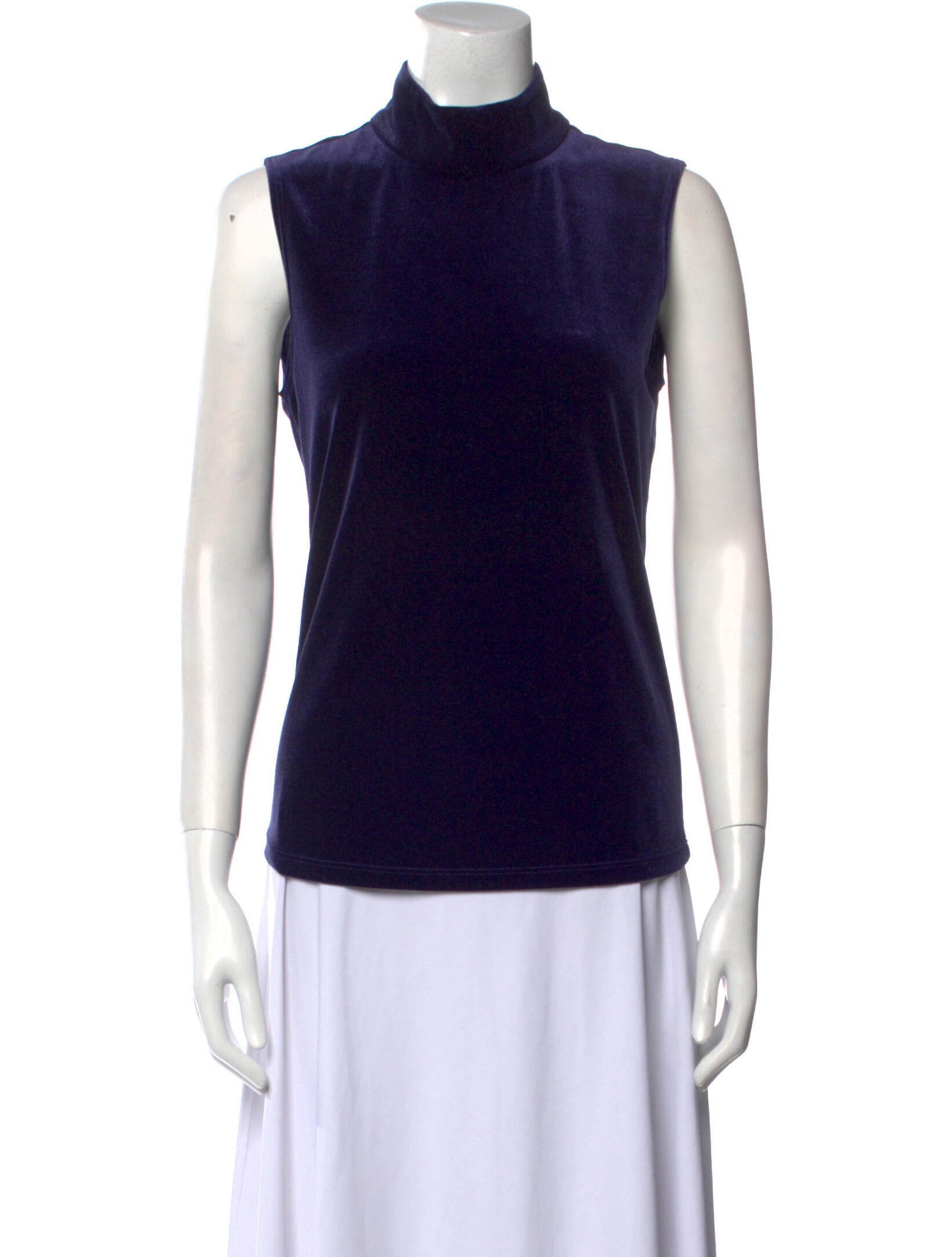 L'Agence Silk Mock Neck Top