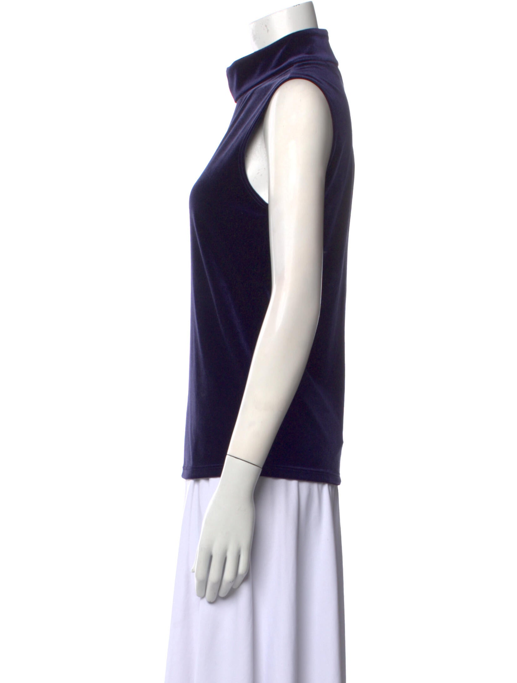 L'Agence Silk Mock Neck Top