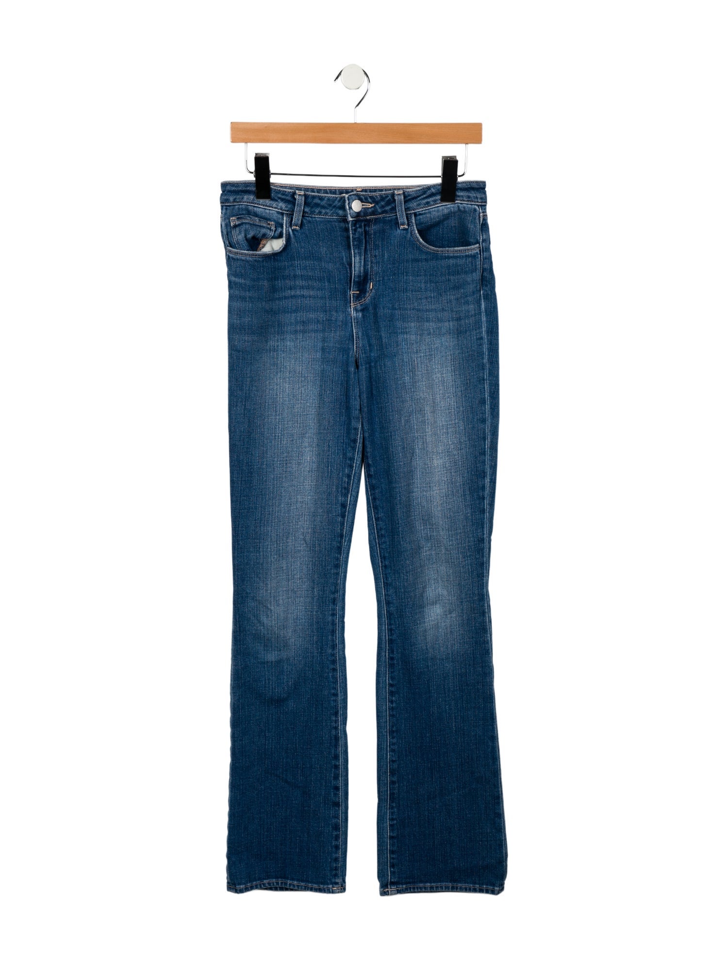 L'Agence Mid-Rise Straight Leg Jeans