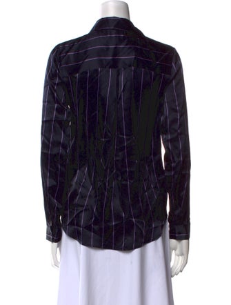 L'Agence Silk Printed Button-Up Top