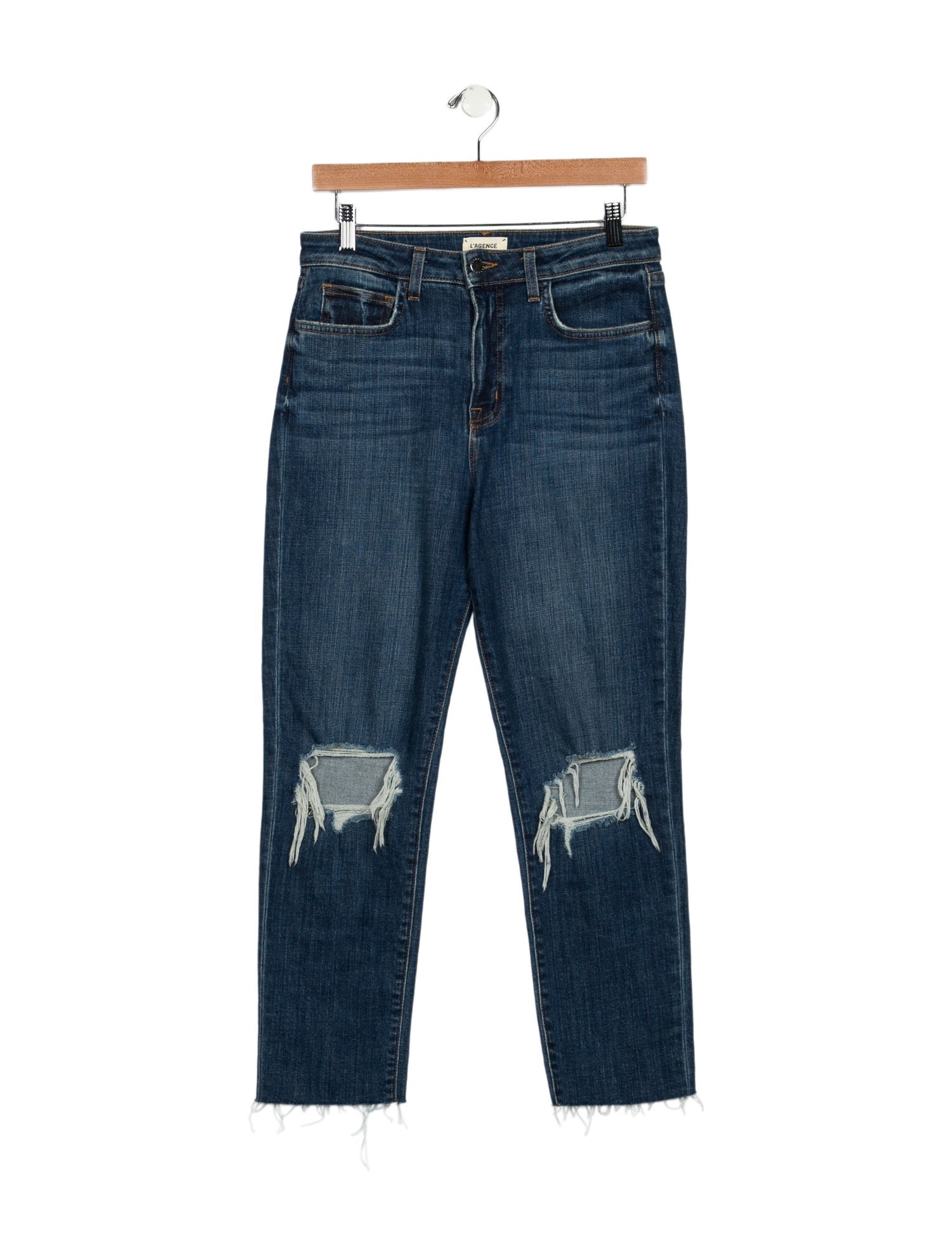 L'Agence Mid-Rise Straight Leg Jeans