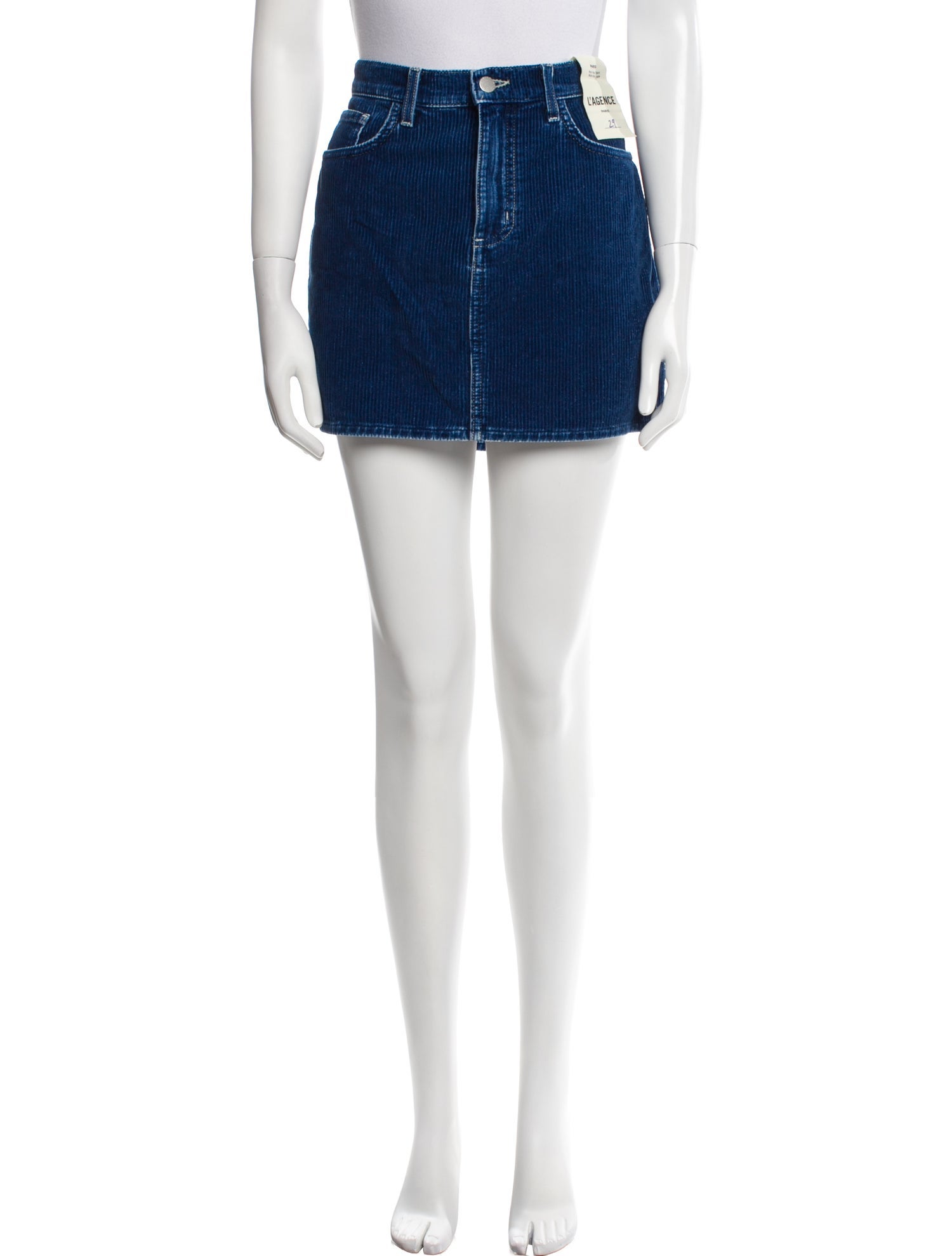 L'Agence Distressed Accents Mini Skirt