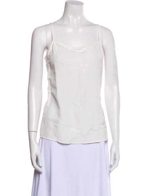 L'Agence Linen Square Neckline Top