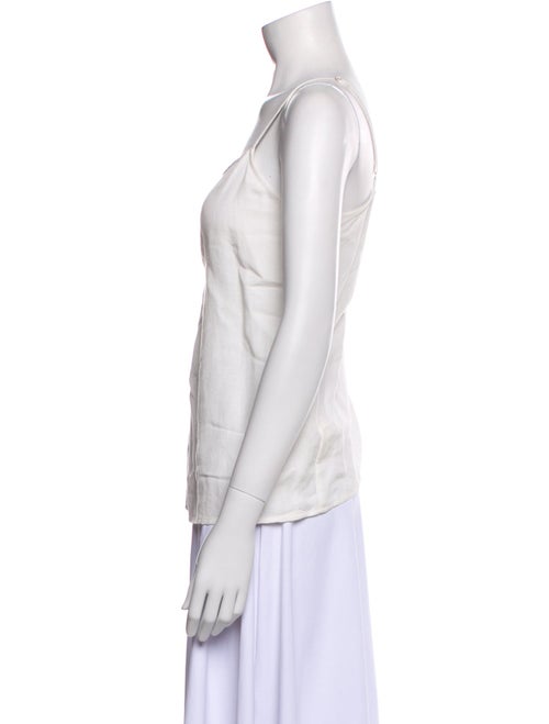 L'Agence Linen Square Neckline Top