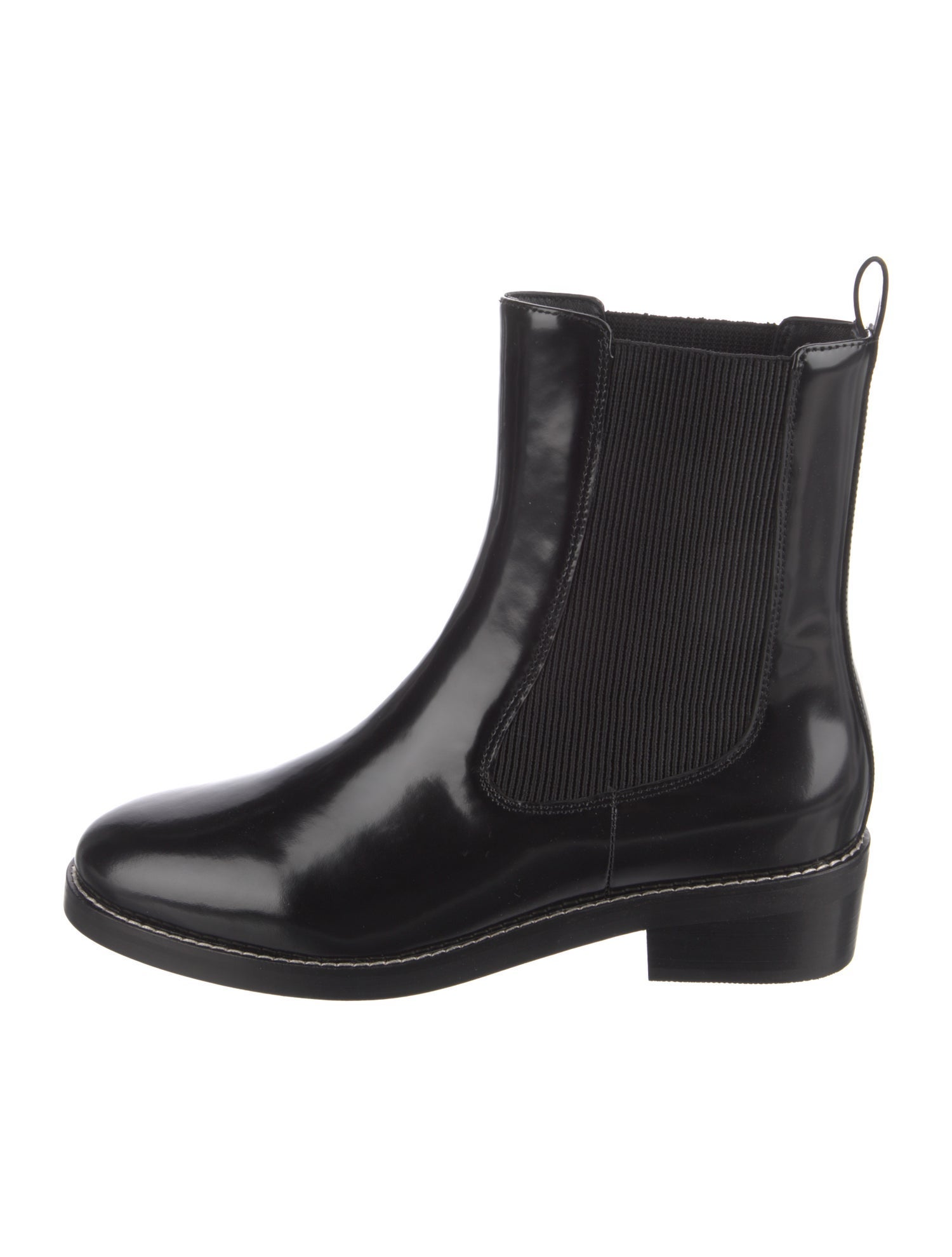 L'Agence Patent Leather Chelsea Boots w/ Tags