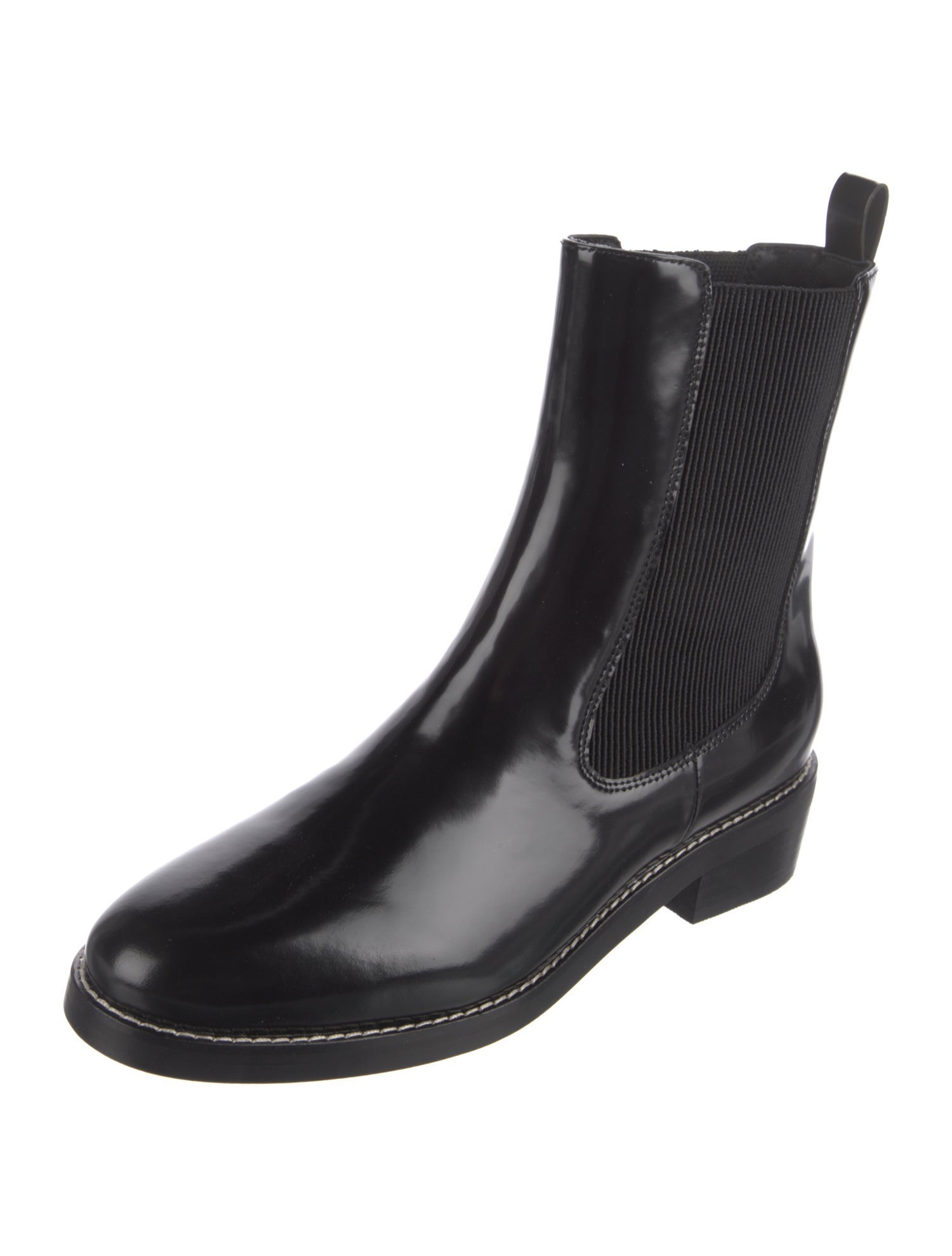 L'Agence Patent Leather Chelsea Boots w/ Tags