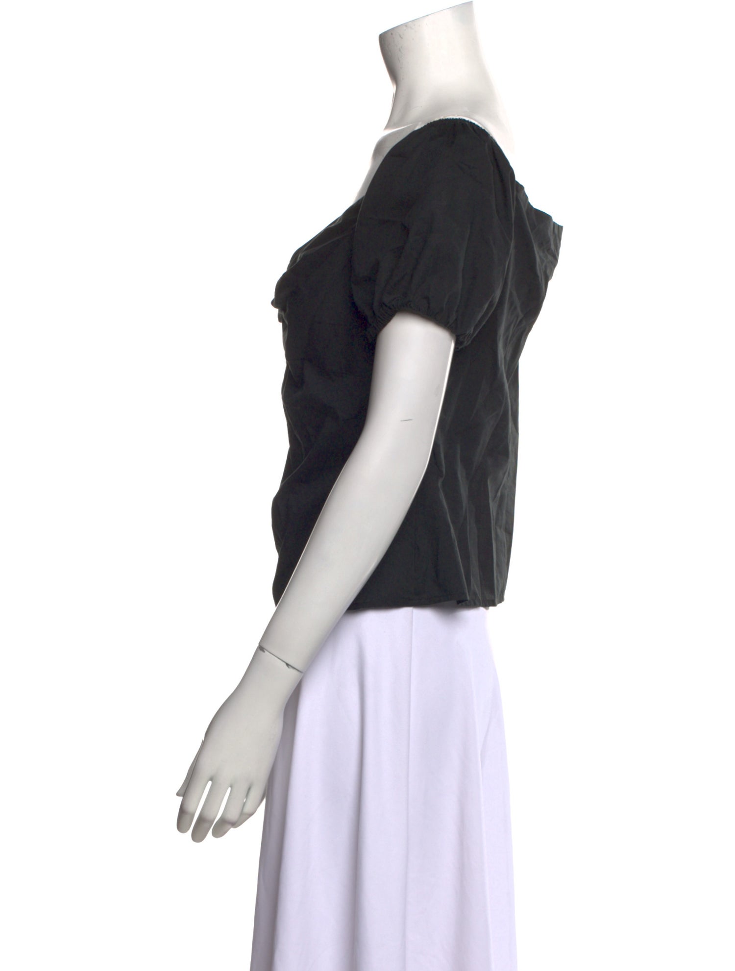 L'Agence Square Neckline Short Sleeve Top