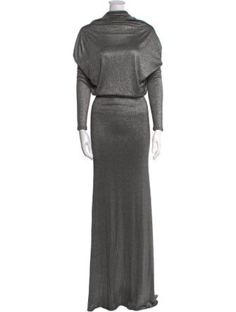 L'Agence Silk Long Dress