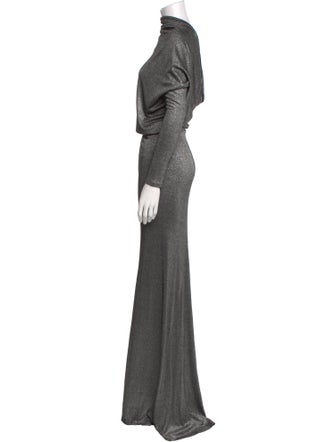 L'Agence Silk Long Dress